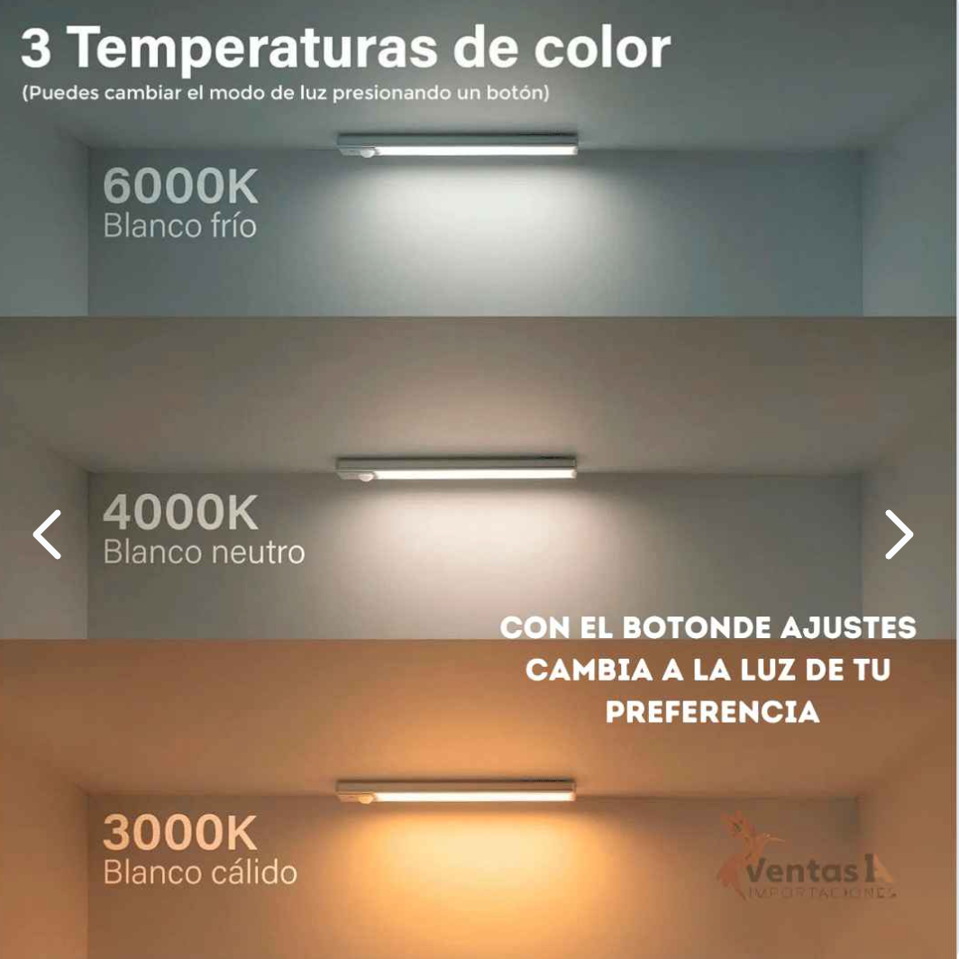 Luz LED Inteligente con Sensor de Movimiento – Ilumina Tu Hogar Sin Cables Ni Instalaciones
