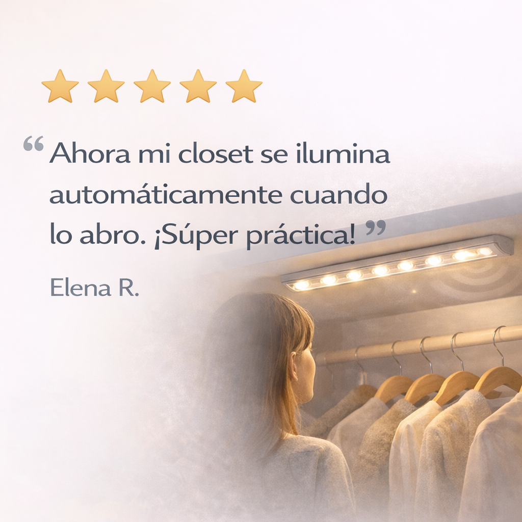 Luz LED Inteligente con Sensor de Movimiento – Ilumina Tu Hogar Sin Cables Ni Instalaciones