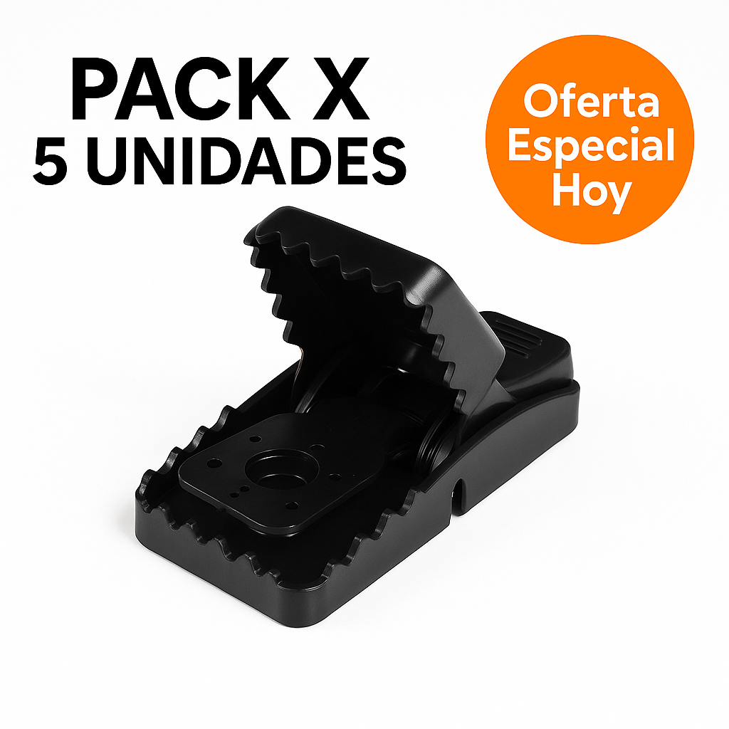 CazaRatón™ – La trampa más efectiva, limpia y segura para eliminar ratones en casa. (X5 unidades)