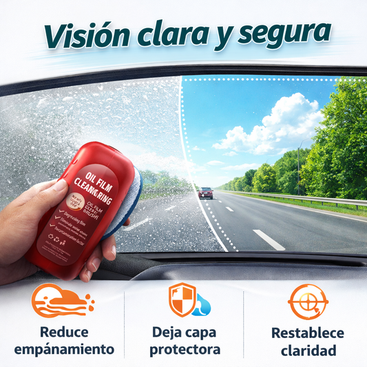 Cepillo Limpiador de Vidrios para Carro | Limpieza Profunda por Dentro y por Fuera OIL FILM