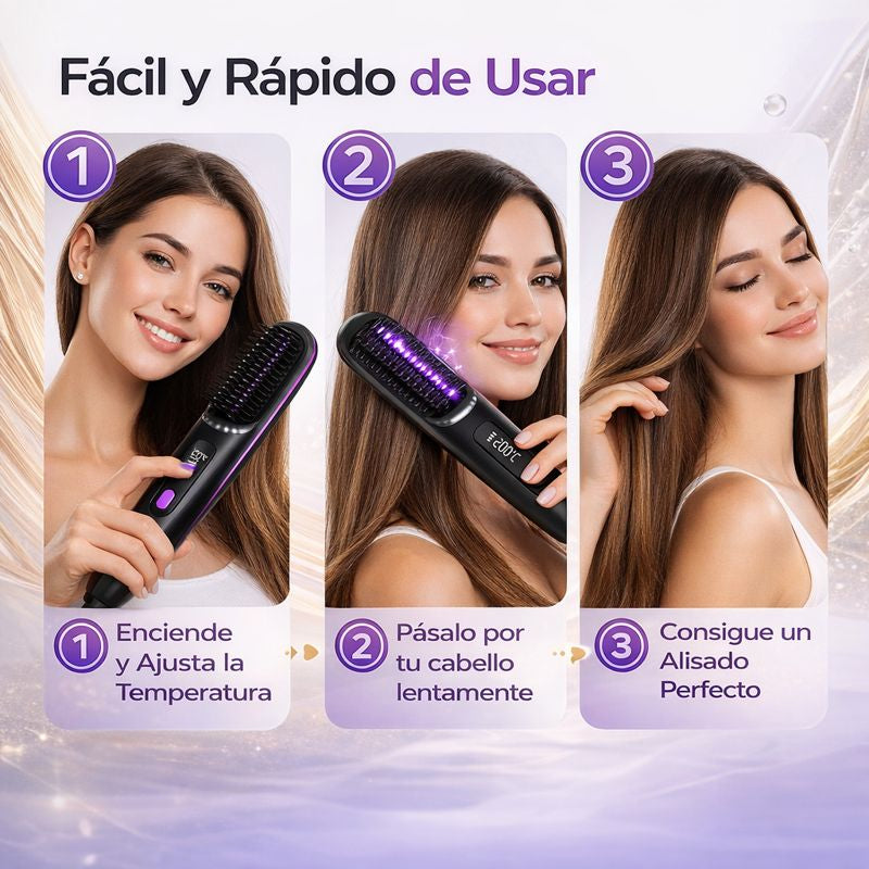 Peina, alisa y controla tu cabello en minutos — sin maltratarlo