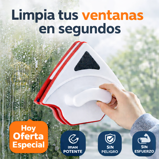 Clean Glass™ – Limpia Tus Ventanas por Dentro y por Fuera al Mismo Tiempo, Sin Riesgo