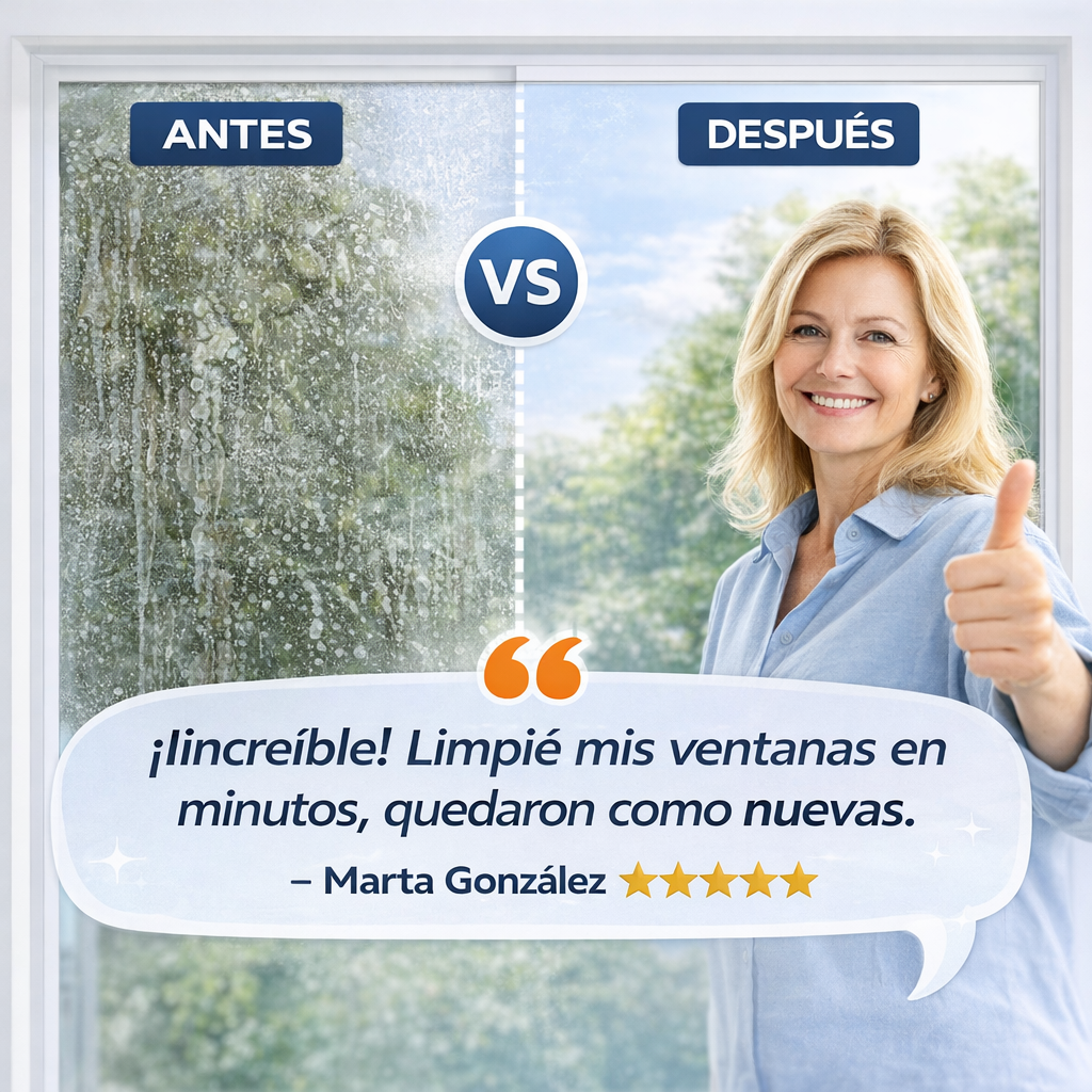 Clean Glass™ – Limpia Tus Ventanas por Dentro y por Fuera al Mismo Tiempo, Sin Riesgo