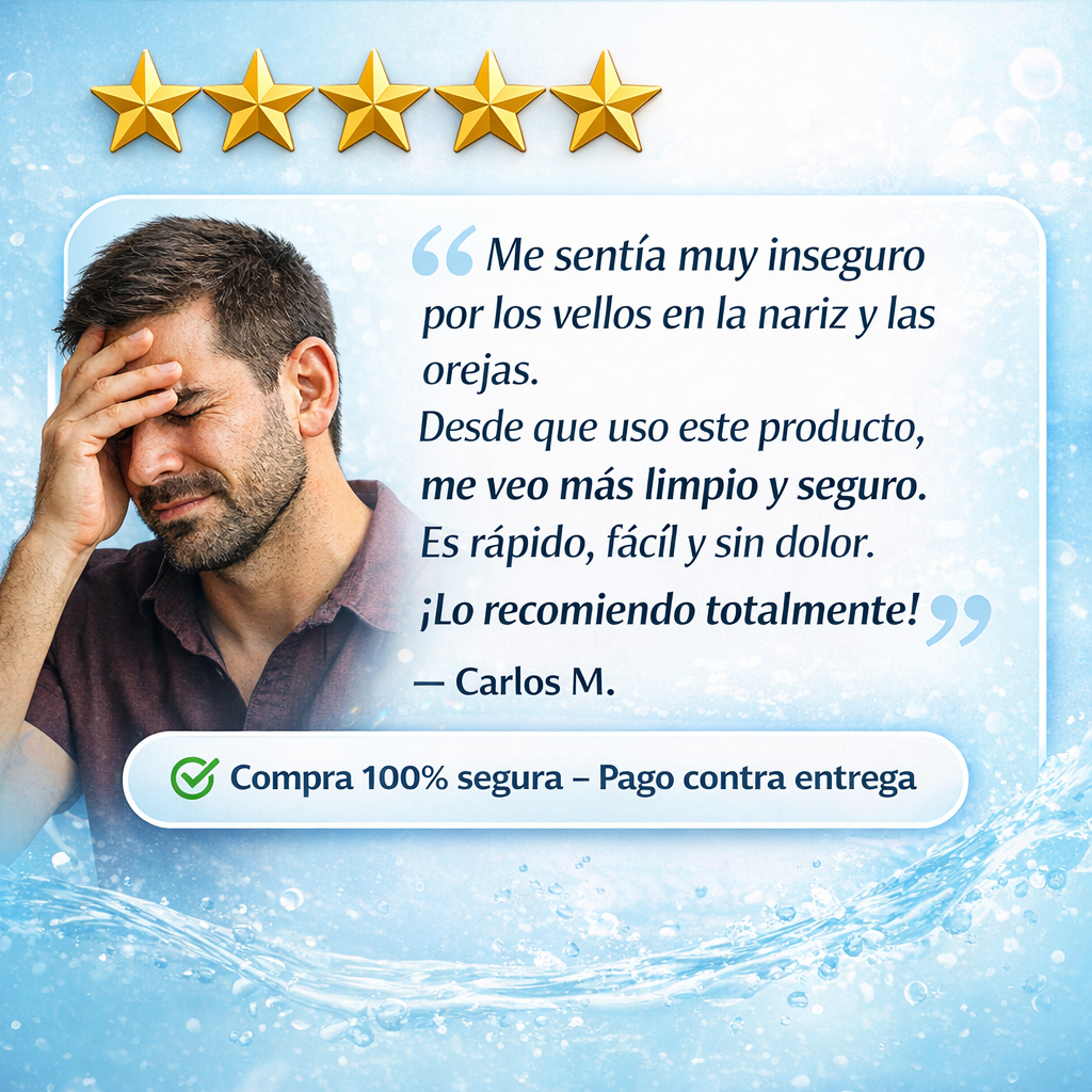 Elimina el vello nasal en segundos, sin dolor ni complicaciones - Resistente al Agua!