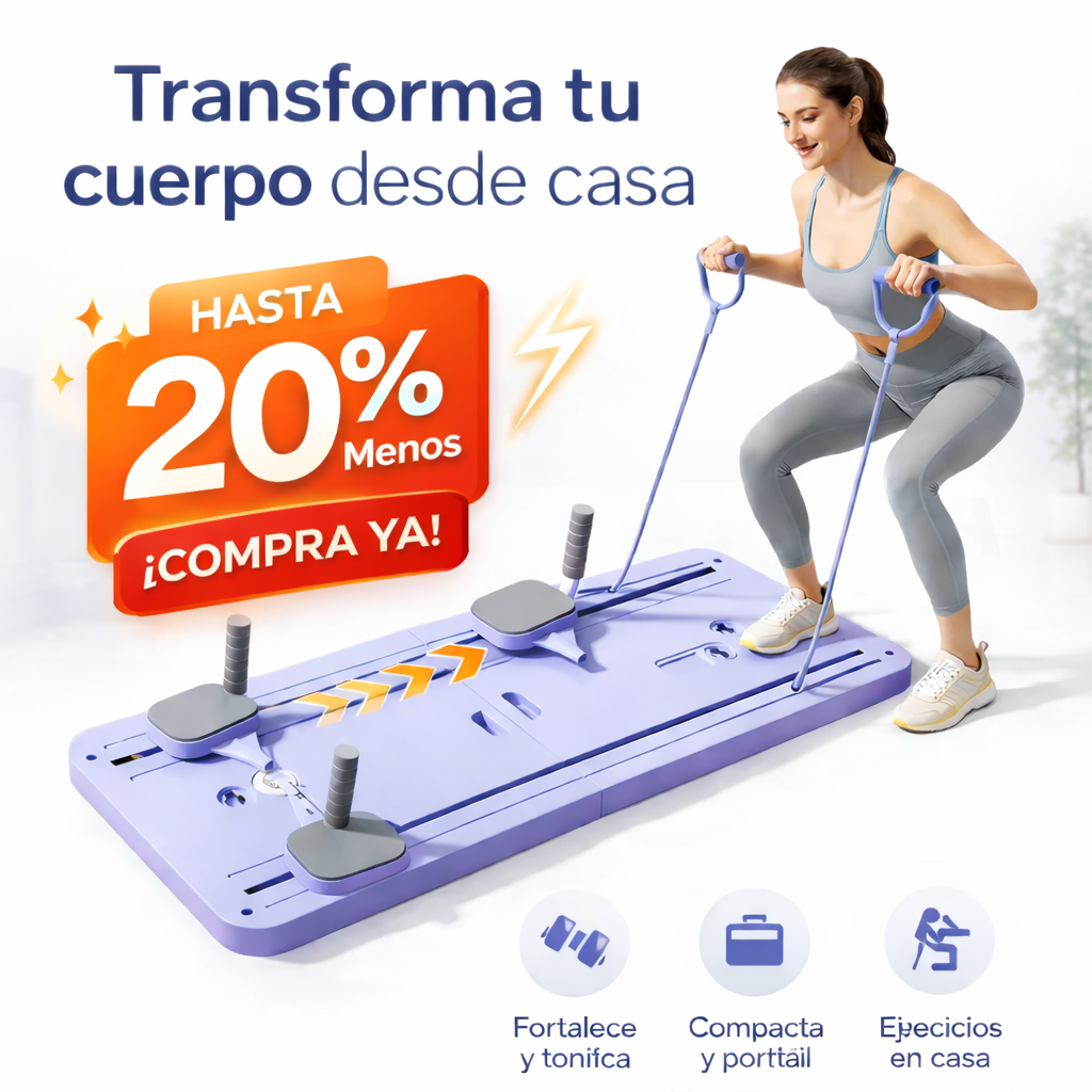 Tabla de Pilates ProMAX - Transforma tu cuerpo desde casa con fuerza, postura y tonificación