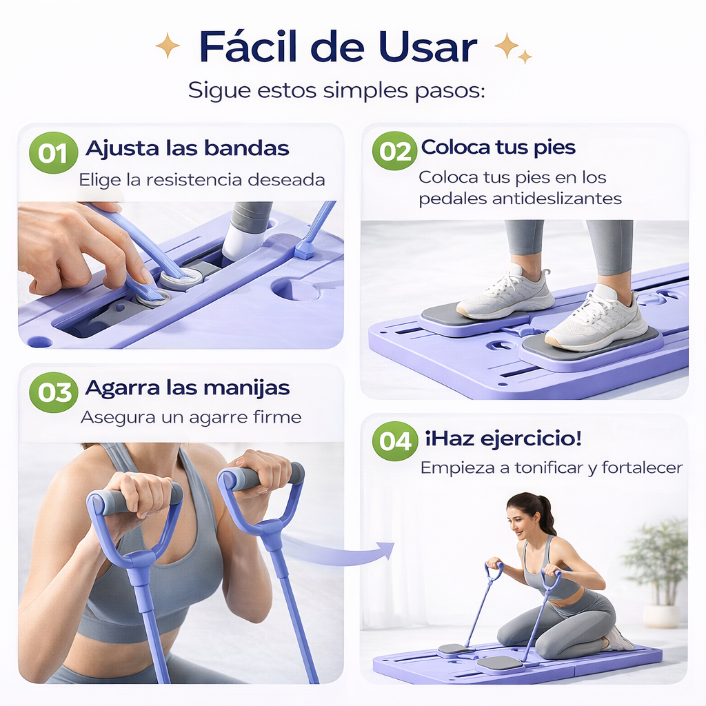 Tabla de Pilates ProMAX - Transforma tu cuerpo desde casa con fuerza, postura y tonificación