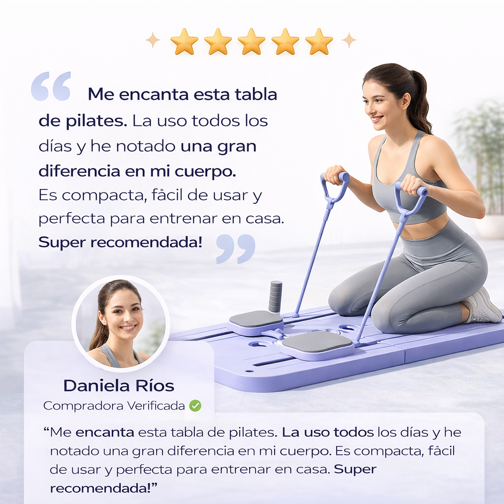 Tabla de Pilates ProMAX - Transforma tu cuerpo desde casa con fuerza, postura y tonificación