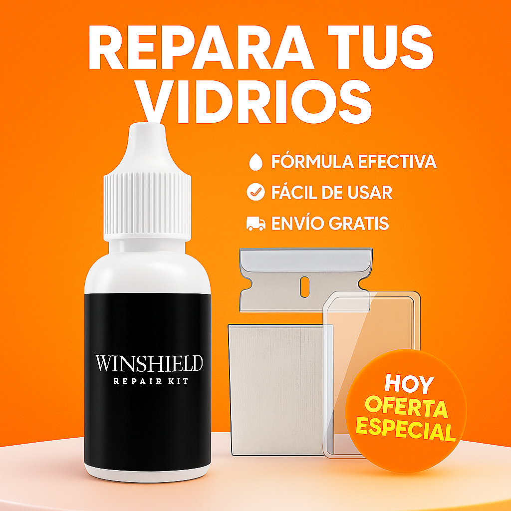 CristalFix: Repara grietas y astillas de tus vidrios en minutos, sin salir de casa! Incluye Aplicador GRATIS