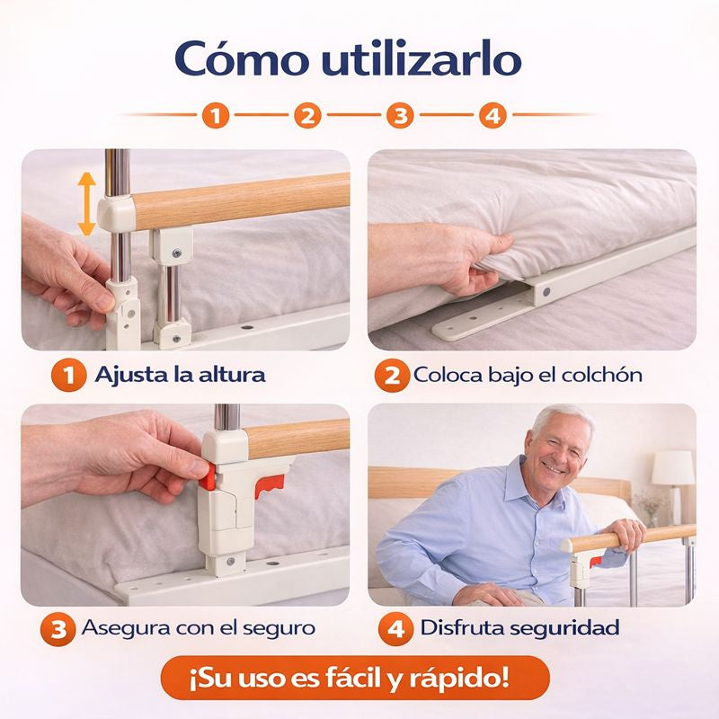 Rieles de Cama para Adultos | Más Seguridad y Tranquilidad al Dormir