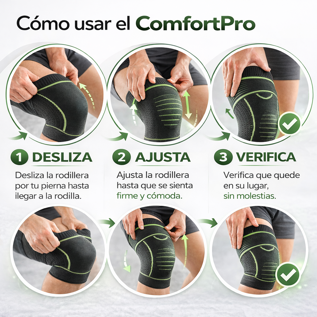 Rodillera ComfortPro™ – Soporte y Alivio para tus Rodillas Desde el Primer Uso