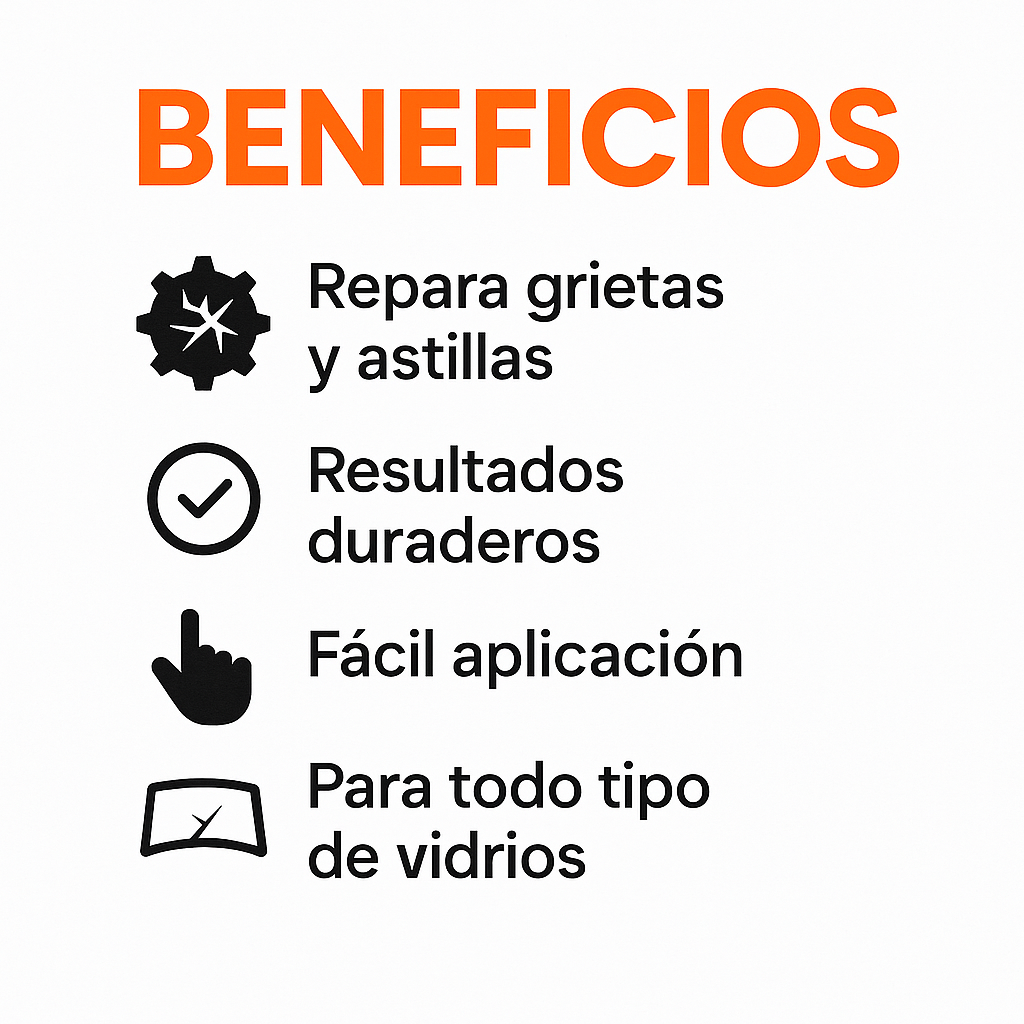CristalFix: Repara grietas y astillas de tus vidrios en minutos, sin salir de casa! Incluye Aplicador GRATIS