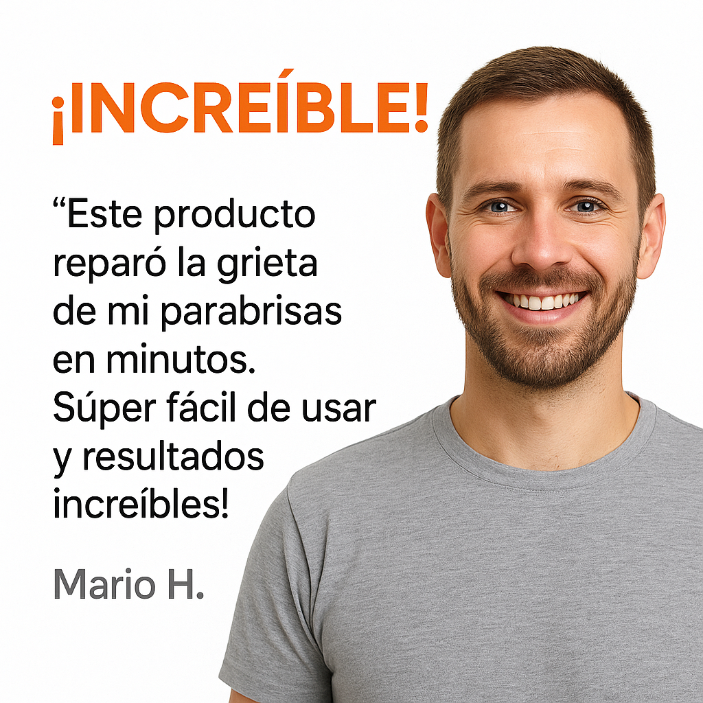 CristalFix: Repara grietas y astillas de tus vidrios en minutos, sin salir de casa! Incluye Aplicador GRATIS