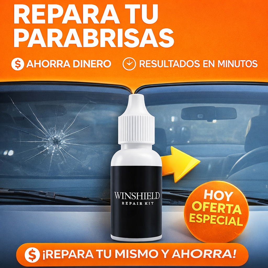 CristalFix: Repara grietas y astillas de tus vidrios en minutos, sin salir de casa! Incluye Aplicador GRATIS