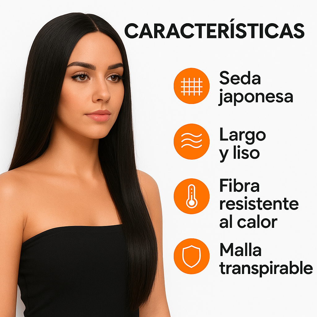 Peluca Aura Wig: Luce un cabello liso, brillante y sin esfuerzo