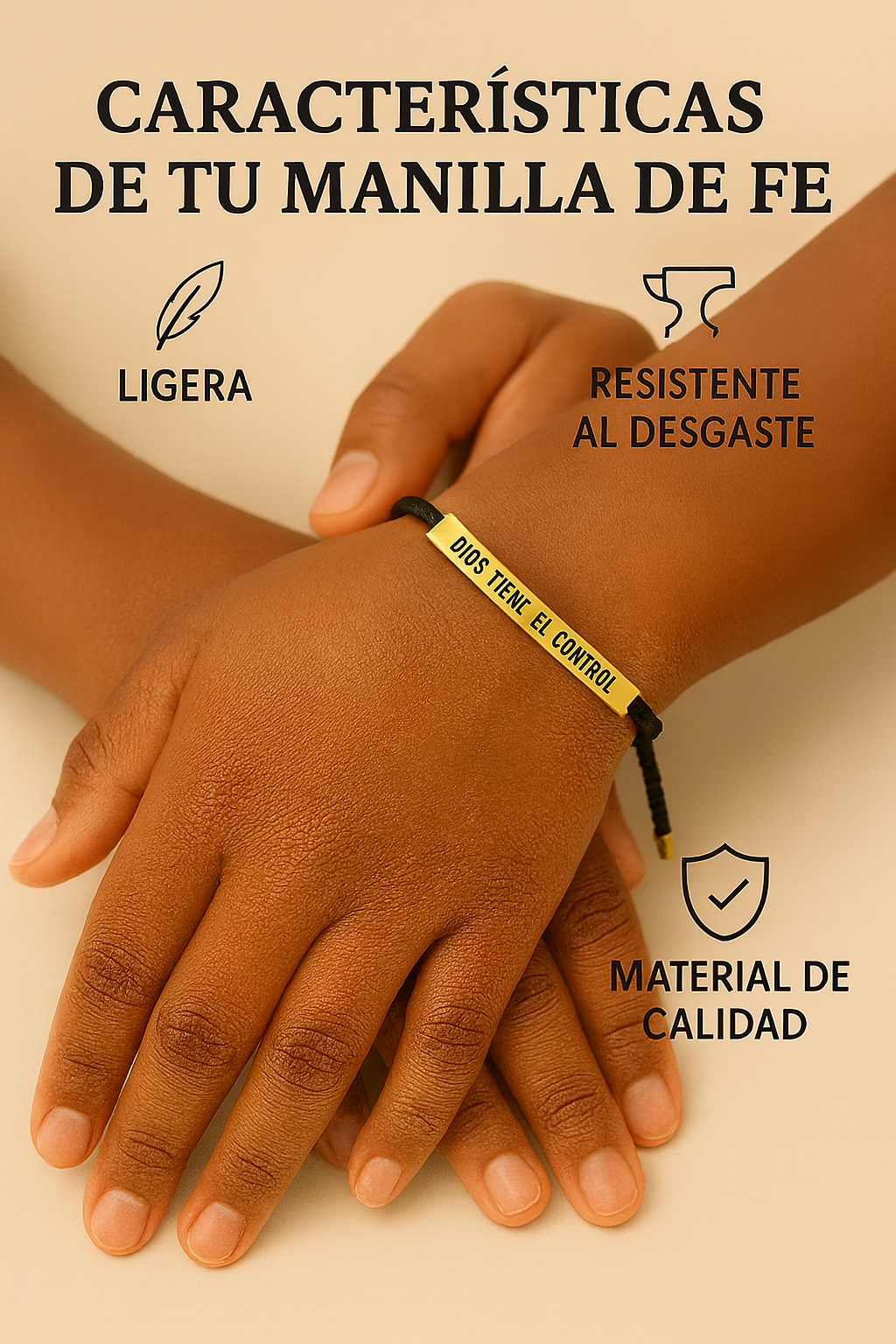✨ Pulsera “Dios Tiene el Control”: Lleva calma, fe y protección todos los días