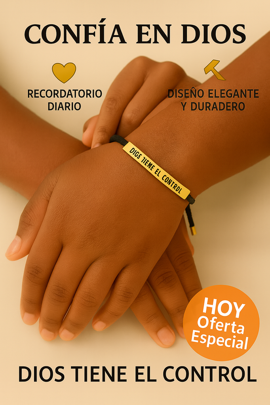 ✨ Pulsera “Dios Tiene el Control”: Lleva calma, fe y protección todos los días