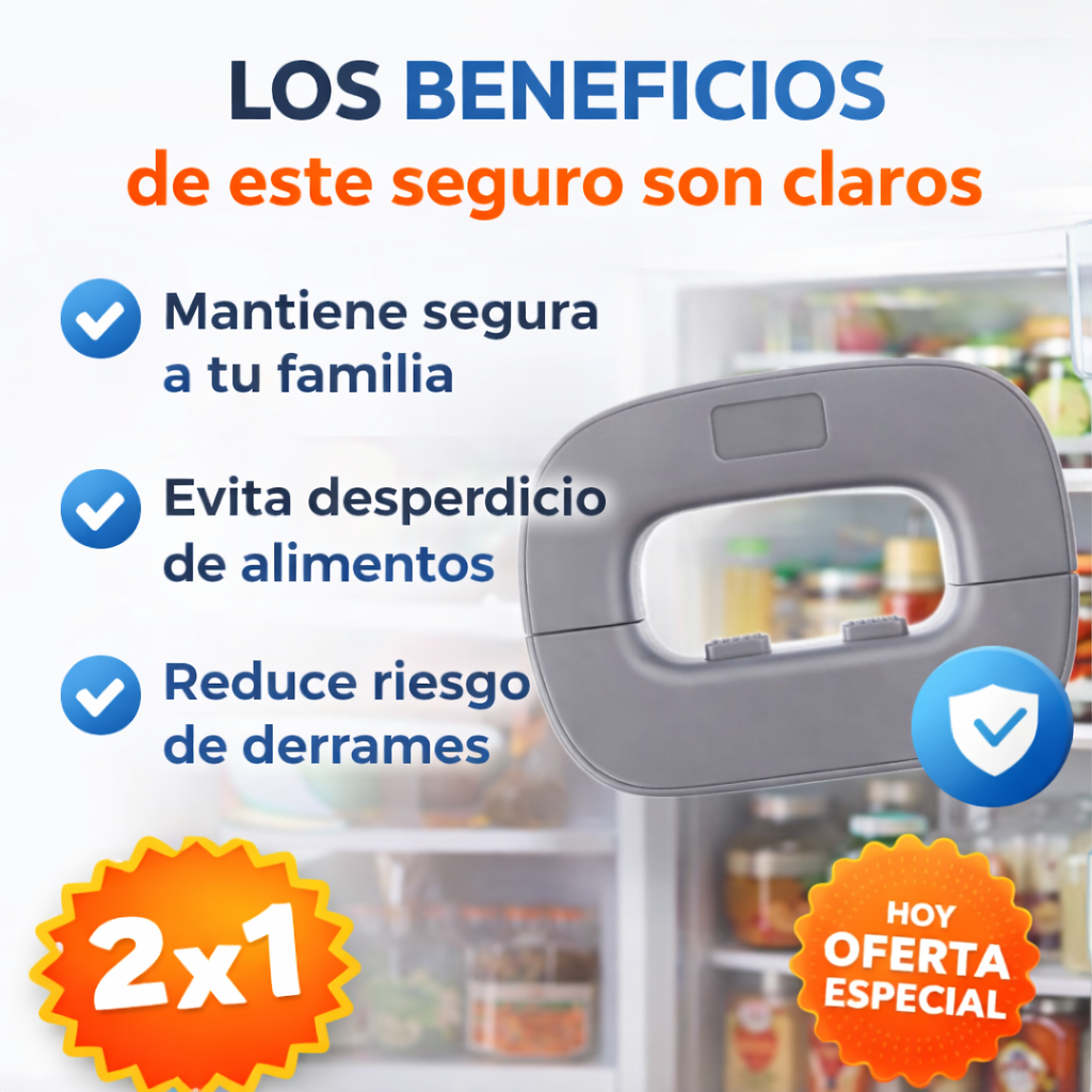 Controla el acceso a tu nevera sin estrés – Seguro inteligente para niños- HOY 2x1