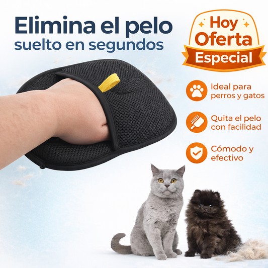 Guante Quitapelos, Elimina el Pelo de Mascotas Fácil y Sin Esfuerzo