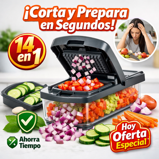 Picador de Alimento multiusos - Corta, pica y prepara en segundos sin esfuerzo